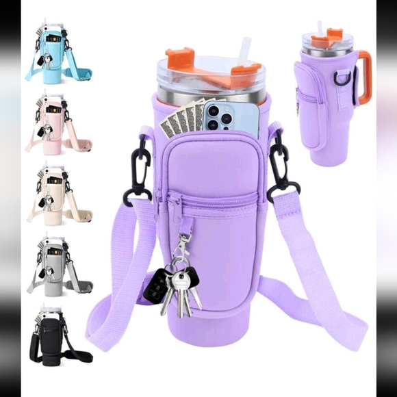 Stanley Water Bottle Carrier Purse Crossbody BLUE - Picture 3 of 3